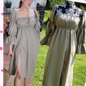 Sarah Dress Moss Green One Size fits Small to Med NWOT